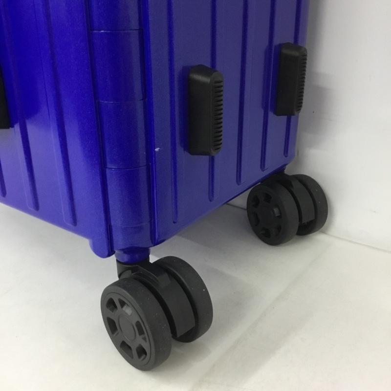 アンドフラット &.FLAT スーツケース、トランク スーツケース、トランク FL14-4-00001 折りたたみ ハードキャリーバッグ キャリーケース 箱有 ロゴ、文字 青 / ブルー / メンズ USED 古着 中古 10137504