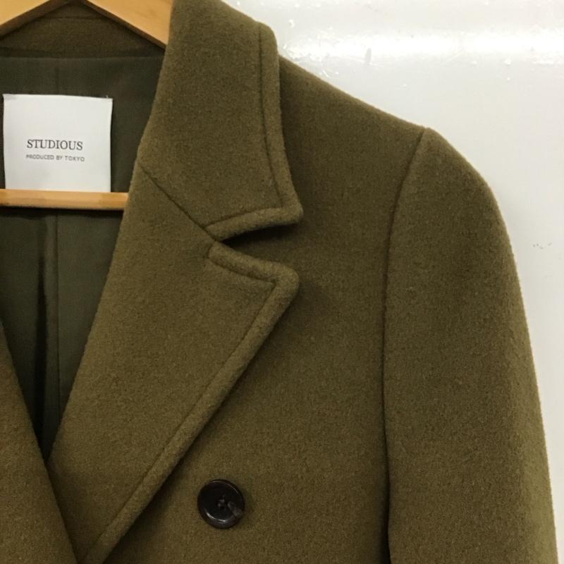 ステュディオス STUDIOUS コート コート一般 ロングコート アウター カラージャケット 1 無地 カーキ / カーキ / レディース USED 古着 中古 10138406