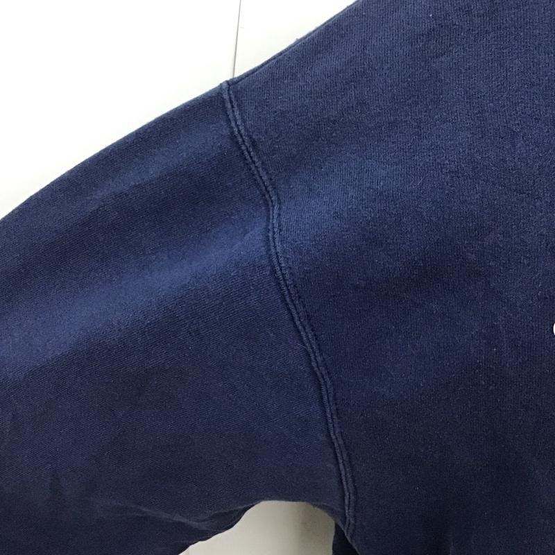 ヘインズ HANES トレーナー 長袖 長袖トレーナー スウェット クルーネック リブスウェットカットソー XL プリント 紺 / ネイビー / メンズ USED 古着 中古 10115723