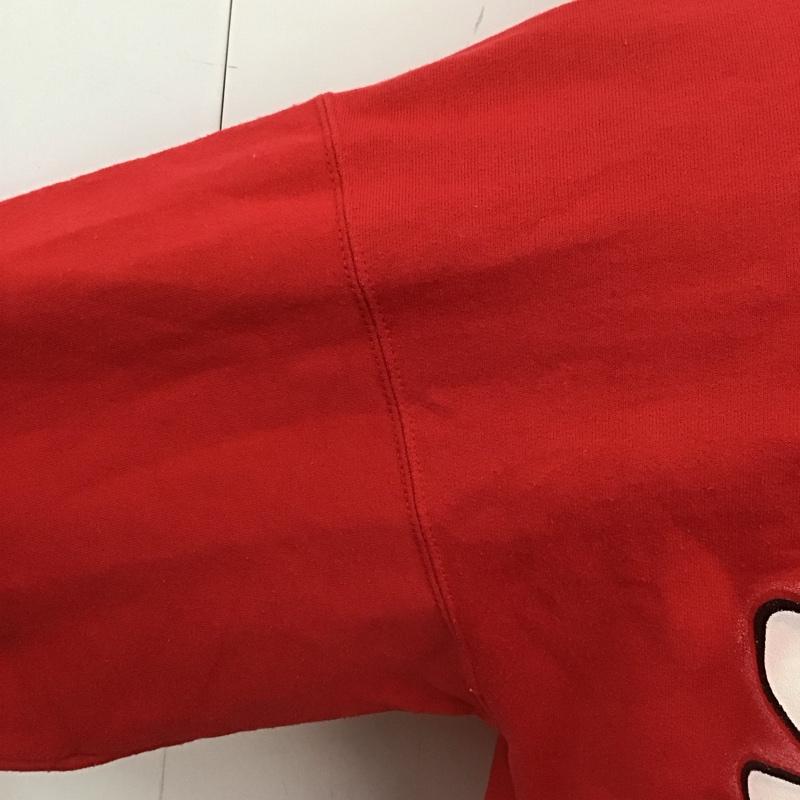 古着 USED トレーナー 長袖 長袖トレーナー スウェット クルーネック リブスウェットカットソー L プリント 赤 / レッド /  メンズ USED 古着 中古 10116432