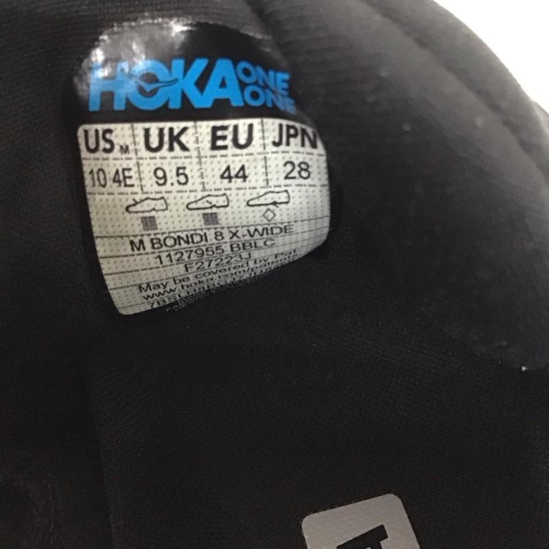 ホカオネオネ HOKA ONEONE スニーカー スニーカー 1127955 BONDI 8 X-WIDE ランニングシューズ 28cm 28.0cm ロゴ、文字 黒 / ブラック / メンズ USED 古着 中古 10132466