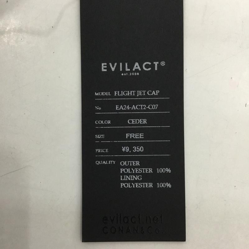 イーブルアクト EVILACT 帽子 キャップ EA24-ACT2-C07 FLIGHT JET CAP フライトキャップ ロゴ、文字 薄緑 / ライトグリーン / メンズ USED 古着 中古 10125220