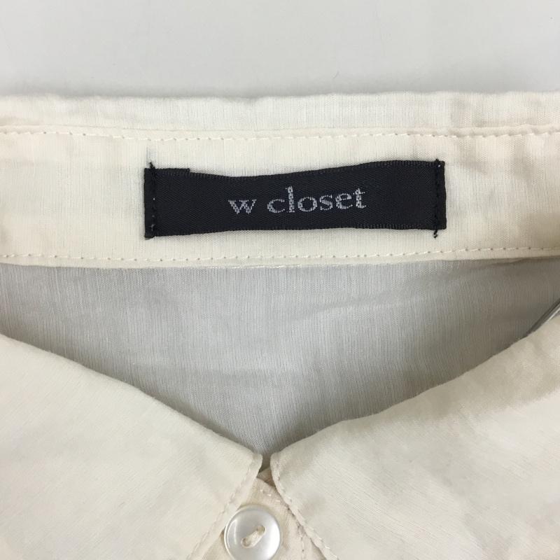 ダブルクローゼット w closet シャツ、ブラウス 長袖 シアーシャツ FREE 無地 アイボリー / アイボリー / レディース USED 古着 中古 10110856
