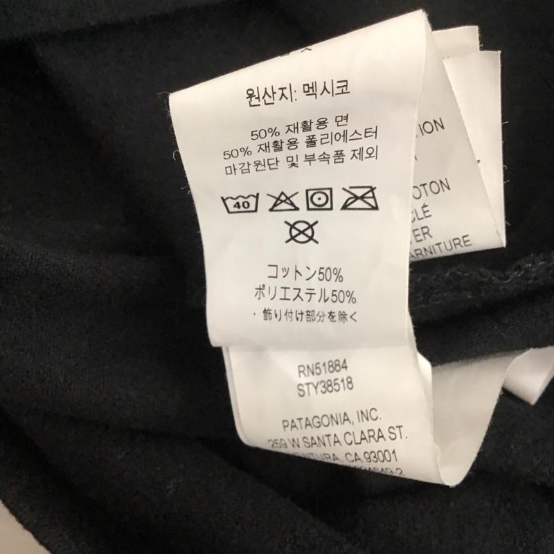 パタゴニア patagonia カットソー 長袖 長袖カットソー クルーネックカットソー ロングスリーブカットソー プリントTシャツ L ロゴ、文字 黒 / ブラック /  メンズ USED 古着 中古 10110886
