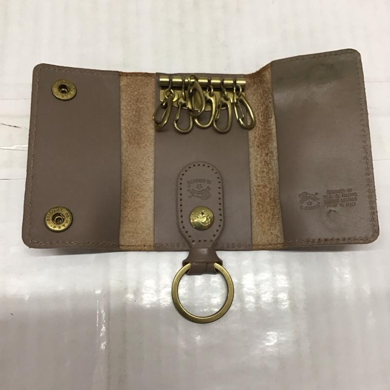 イルビゾンテ IL BISONTE キーケース キーケース レザー 6連 ワンポイント 灰 / グレー / メンズ USED 古着 中古 10114537