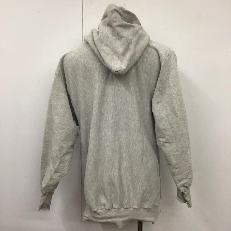 チャンピオン Champion パーカー 長袖 長袖パーカー フード付きパーカー プリントスウェット トレーナー プルオーバーパーカー XL ロゴ、文字 灰 / グレー /  メンズ USED 古着 中古 10124667