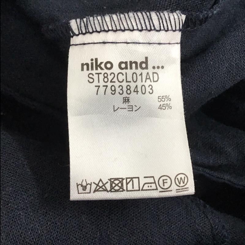 ニコアンド niko and... ボトムス ボトムス ST82CL01AD ワイドパンツ M 無地 紺 / ネイビー / レディース USED 古着 中古 10136949