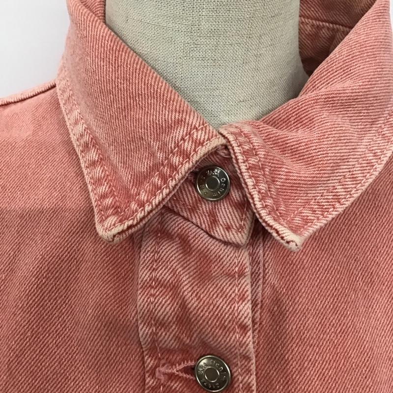 ザラ ZARA ジャケット、上着 ジャケット、ブレザー デニムジャケット カラージャケット 長袖ジャケット ブルゾン M 無地 桃 / ピンク / レディース USED 古着 中古 10123733