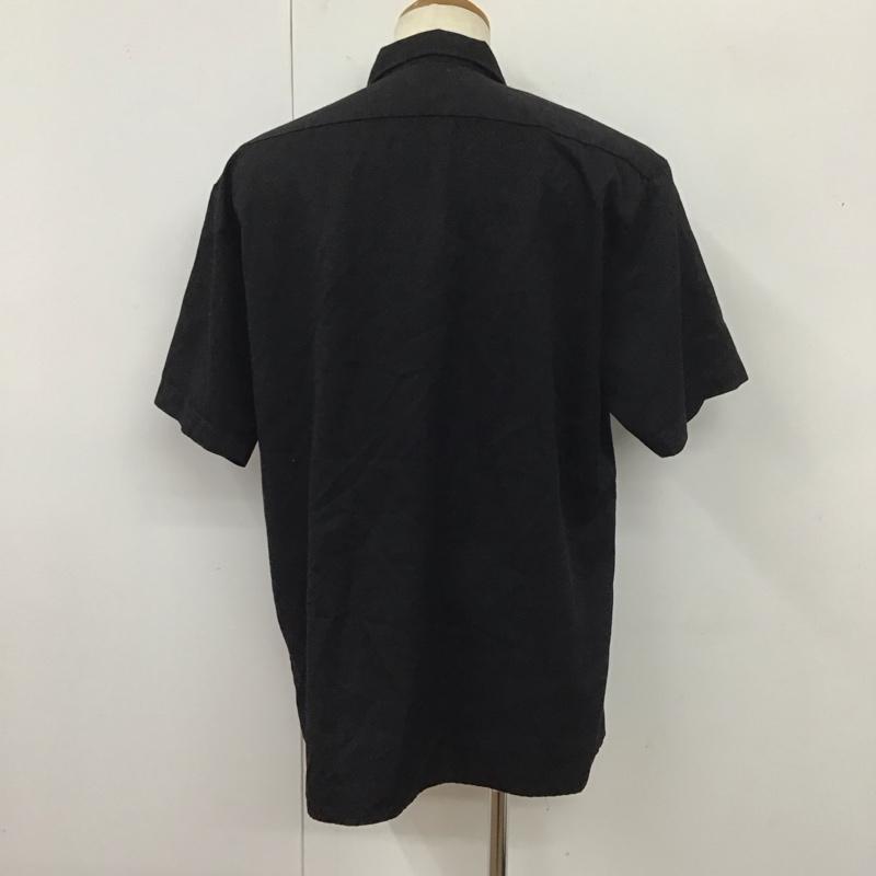 ディッキーズ Dickies シャツ、ブラウス 半袖 半袖シャツ カラーシャツ 半袖カットソー 無地シャツ L 無地 黒 / ブラック /  メンズ USED 古着 中古 10113022