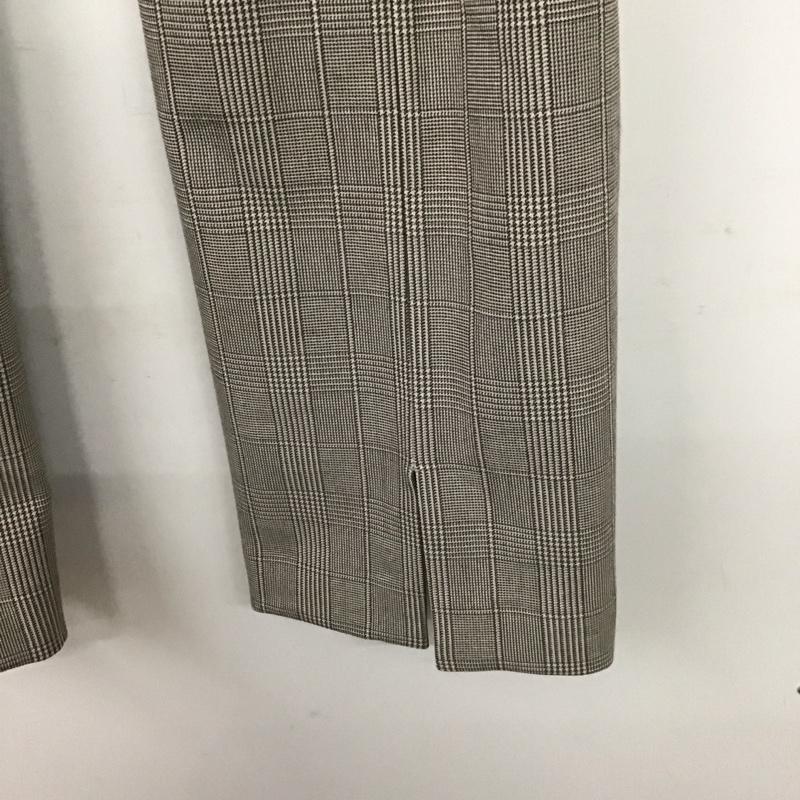 グリーンレーベルリラクシング green label relaxing パンツ スラックス 3614-126-6669 パウダーTR BEAUTY PANTS 34 チェック 灰 / グレー / レディース USED 古着 中古 10137242