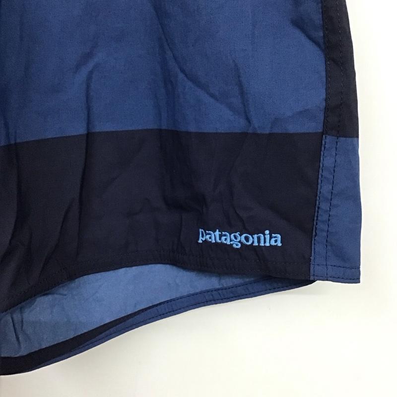パタゴニア patagonia パンツ ショートパンツ 86621sp17 ショートパンツ ハーフパンツ 33インチ ボーダー柄 青 / ブルー / メンズ USED 古着 中古 10130817