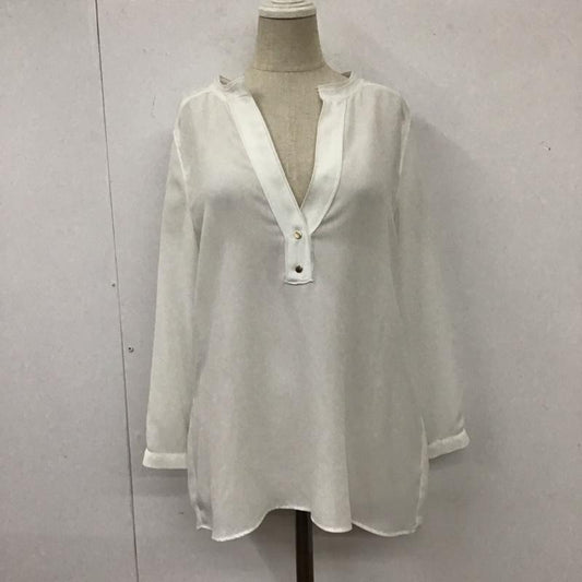 ザラ ZARA カットソー 長袖 7696 381 251 スキッパー S 無地 白 / ホワイト /  レディース USED 古着 中古 10113485