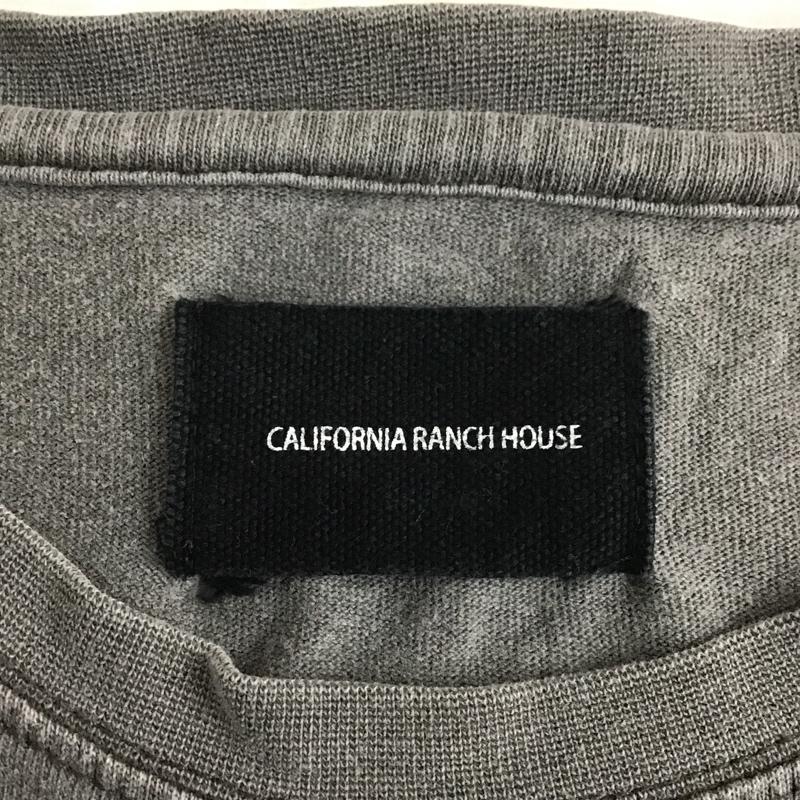カリフォルニアランチハウス CALIFORNIA RANCH HOUSE Tシャツ 半袖 半袖カットソー プリントTシャツ クルーネックカットソー L プリント 灰 / グレー / メンズ USED 古着 中古 10105600