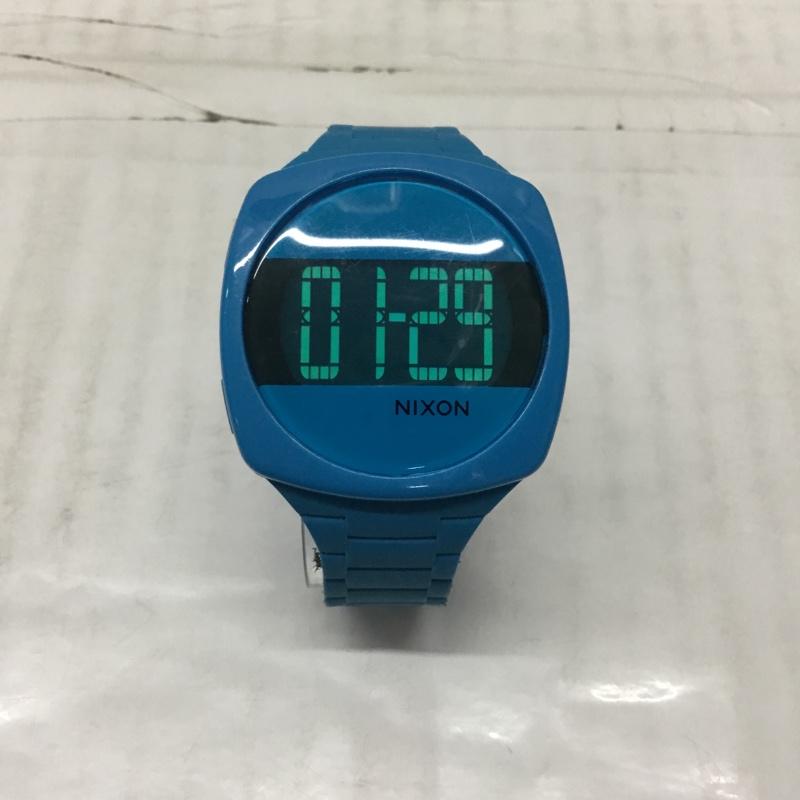 ニクソン NIXON 腕時計 デジタル DASH 箱有 ロゴ、文字 水色 / ライトブルー / レディース USED 古着 中古 10113823