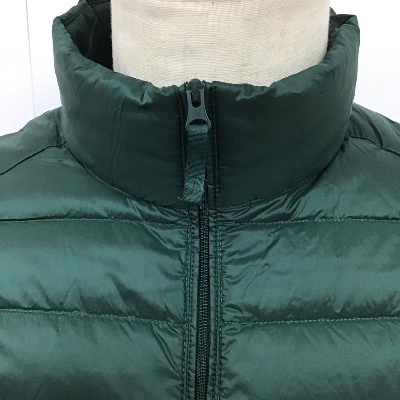 ユニクロ UNIQLO ベスト ベスト 311-409324 ダウンベスト ジップアップベスト ノースリーブ M 無地 緑 / グリーン / メンズ USED 古着 中古 10123823
