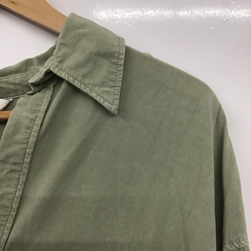 ザラ ZARA ワンピース ロングスカート 4043 053 500 シャツワンピース スキッパーワンピース 長袖 M 無地 カーキ / カーキ / レディース USED 古着 中古 10138649