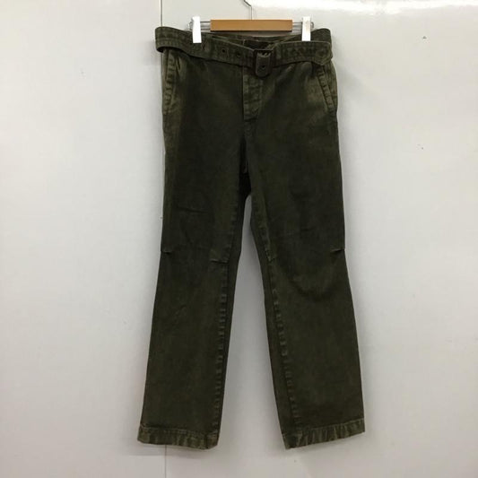 ワイズ Y s パンツ デニム、ジーンズ 後染め ベルト付き ワイドパンツ カジュアルパンツ 3 無地 カーキ / カーキ /  メンズ USED 古着 中古 10125033