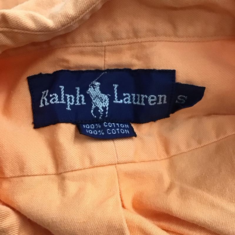 ラルフローレン RALPHLAUREN シャツ、ブラウス 長袖 長袖シャツ カラーシャツ ボタンダウンシャツ 長袖カットソー S ロゴ、文字 橙 / オレンジ / メンズ USED 古着 中古 10124004