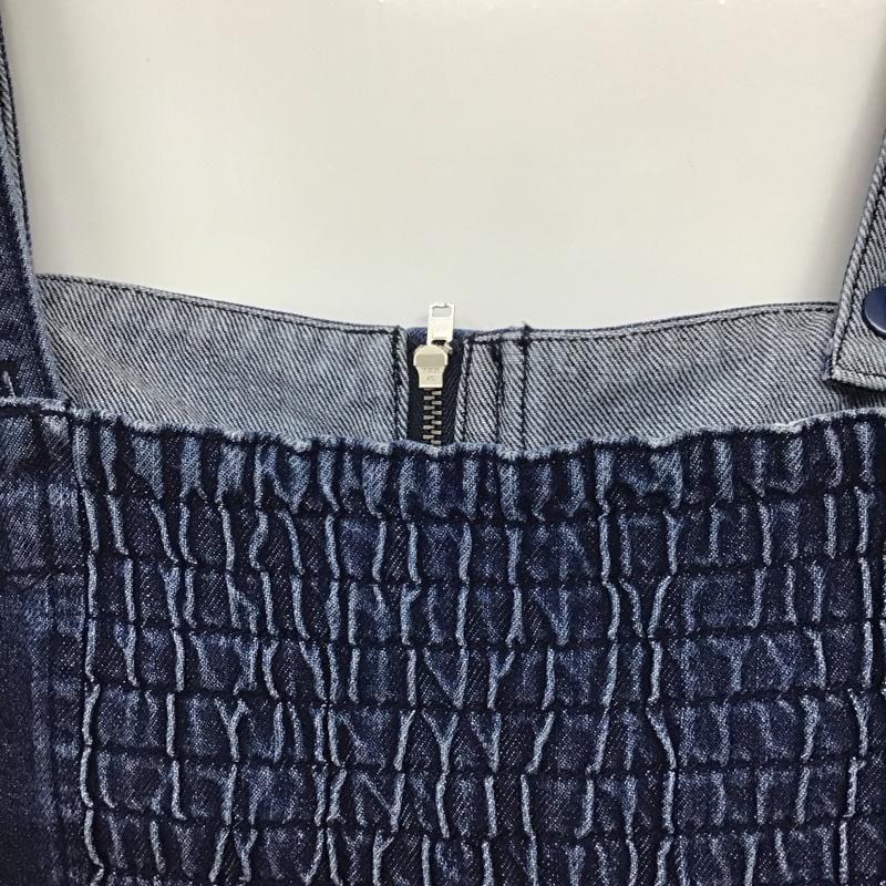ローリーズファーム LOWRYS FARM ワンピース ロングスカート ノースリーブワンピース ロングスカート ジップアップロングワンピース M 無地 インディゴ / インディゴ / レディース USED 古着 中古 10134355