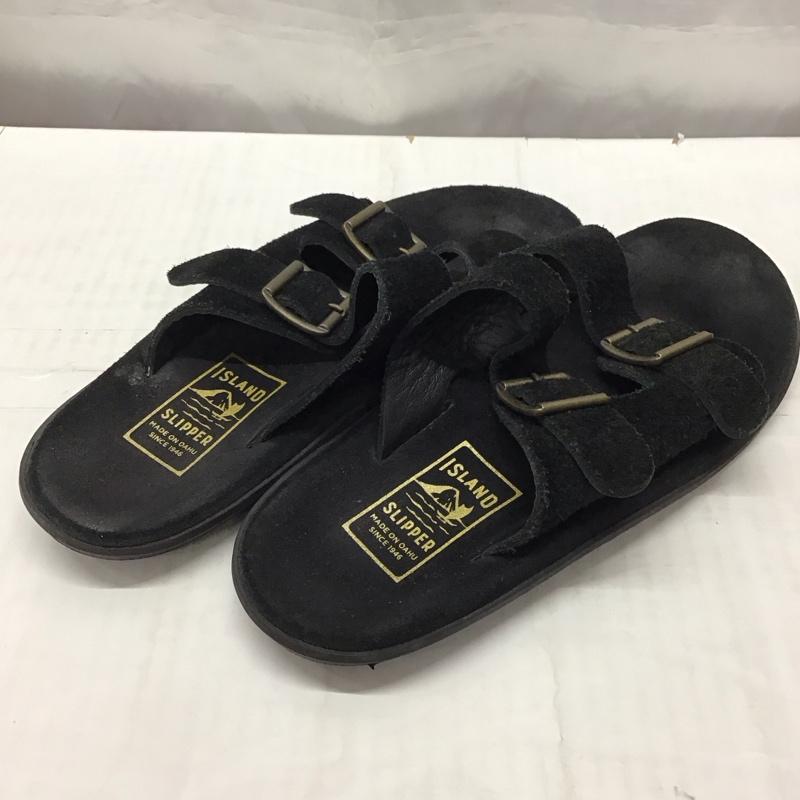 アイランドスリッパ ISLAND SLIPPER サンダル サンダル ダブルストラップ 無地 黒 / ブラック / メンズ USED 古着 中古 10116052