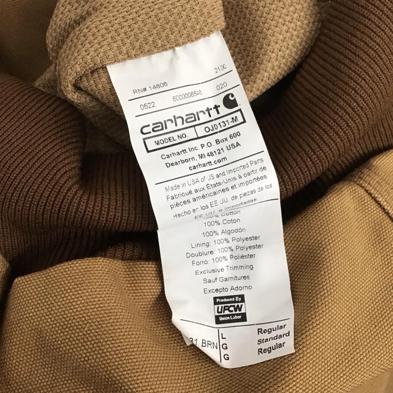 カーハート Carhartt ジャケット、上着 ジャケット、ブレザー ジップアップジャケット アウター ジップアップパーカージャケット L ロゴ、文字 茶 / ブラウン / メンズ USED 古着 中古 10136856