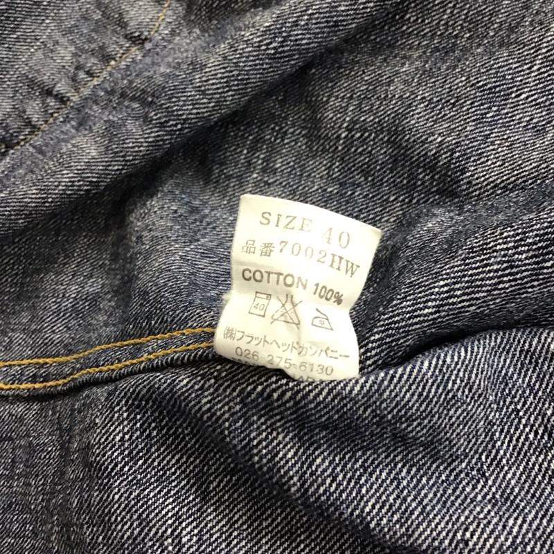フラットヘッド The Flat Head シャツ、ブラウス 半袖 半袖シャツ デニムシャツ カジュアルシャツ 40 ロゴ、文字 インディゴ / インディゴ / メンズ USED 古着 中古 10114188