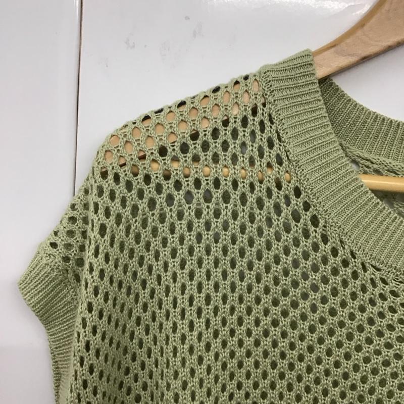 オリーブデオリーブ OLIVE des OLIVE ベスト ベスト ニットベスト FREE 無地 薄緑 / ライトグリーン / レディース USED 古着 中古 10131837