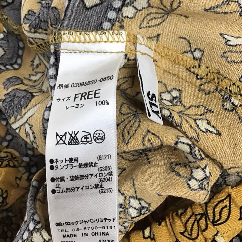 スライ SLY シャツ、ブラウス 半袖 0309sb30-0650 TEA TREE FLOWER TOPS FREE 黄 / イエロー / レディース USED 古着 中古 10119941