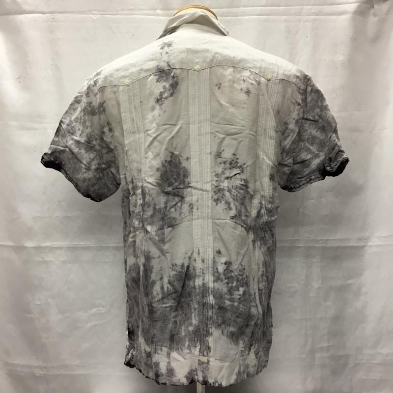 古着 USED シャツ、ブラウス 半袖 半袖シャツ カラーシャツ 半袖カットソー アロハシャツ 古着 S 総柄 白 / ホワイト / X 黒 / ブラック / メンズ USED 古着 中古 10106406