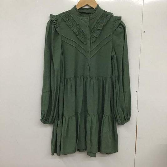 ザラ ZARA ワンピース ミニスカート XS 無地 緑 / グリーン /  レディース USED 古着 中古 10133330