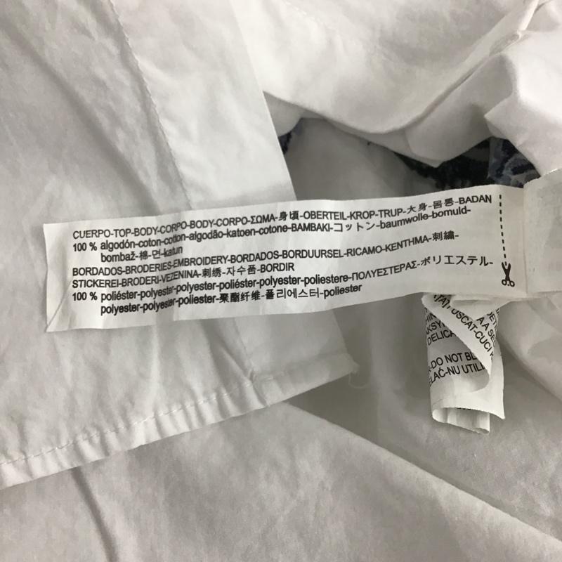 ザラ ZARA シャツ、ブラウス 長袖 刺繍 M 刺繍 白 / ホワイト / レディース USED 古着 中古 10136612