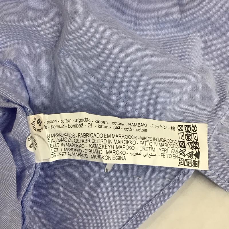 ザラ ZARA シャツ、ブラウス 長袖 2186 269 403 ショート丈 M 無地 水色 / ライトブルー / レディース USED 古着 中古 10113479