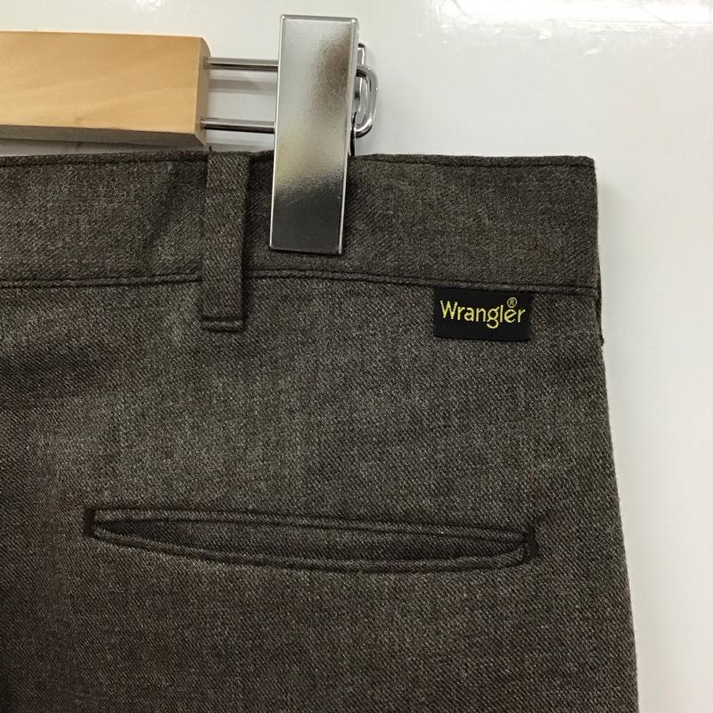 ラングラー Wrangler パンツ スラックス スラックスパンツ ワイドパンツ カジュアルパンツ 34 無地 茶 / ブラウン /  メンズ USED 古着 中古 10122765