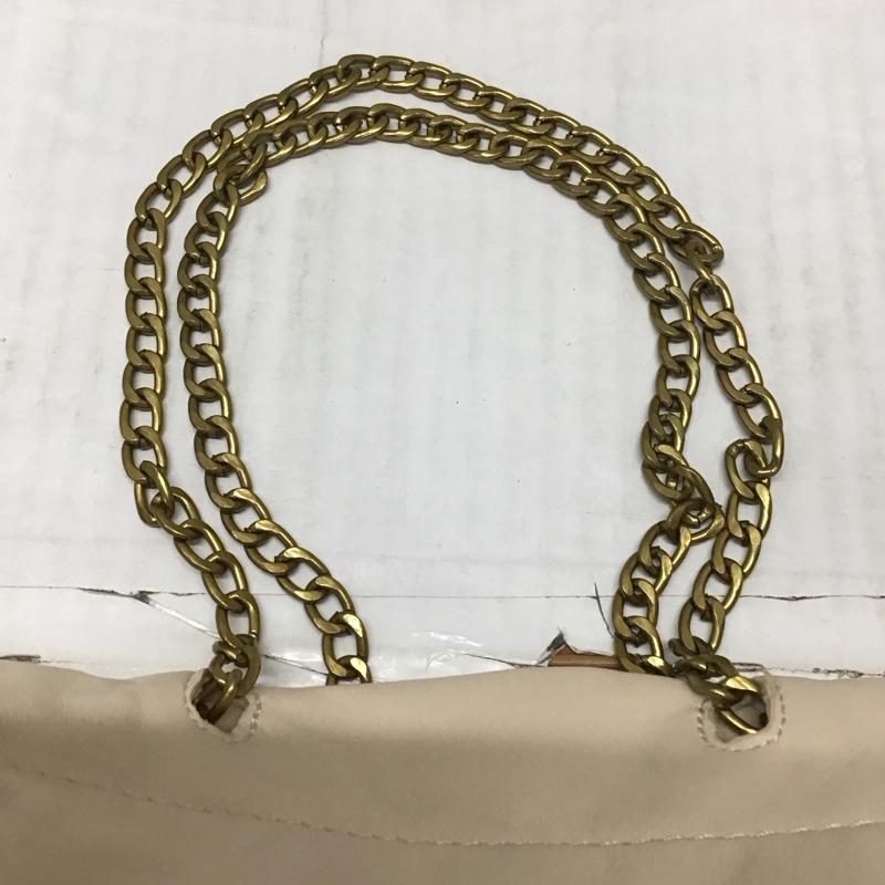 ザラ ZARA トートバッグ トートバッグ 6033 210 850 チェーン フェイクレザー 無地 アイボリー / アイボリー / レディース USED 古着 中古 10118144