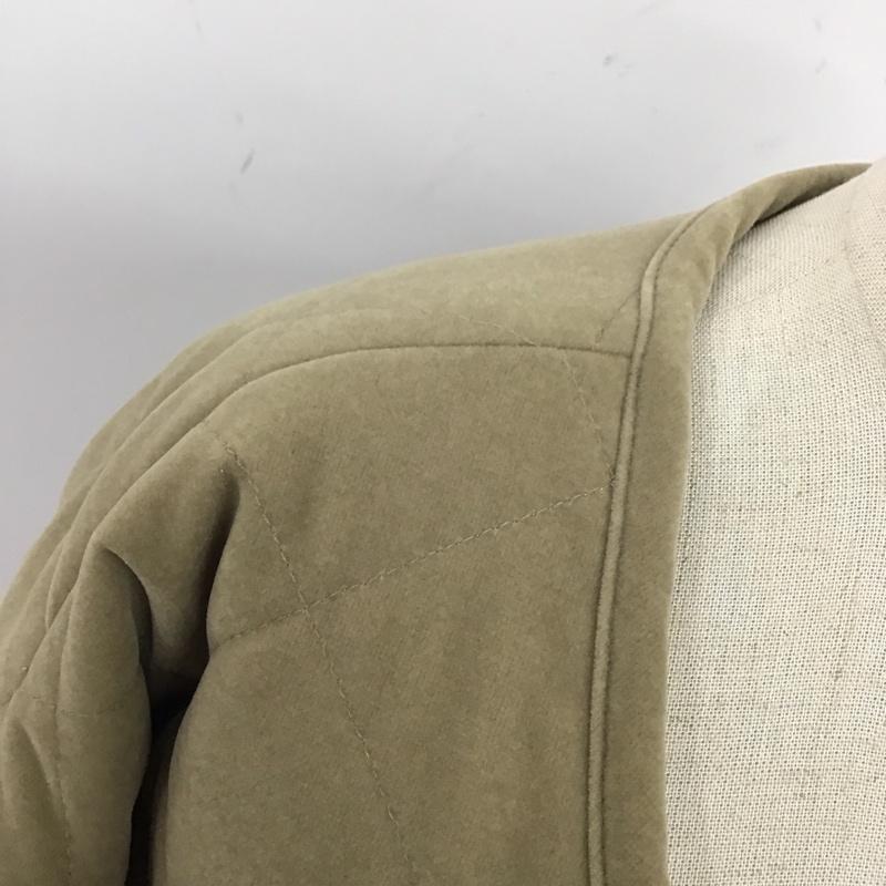 アルシーヴ archives コート コート一般 2503942 中綿キルトベルト付きコート ノーカラー M 無地 カーキ / カーキ / レディース USED 古着 中古 10120376