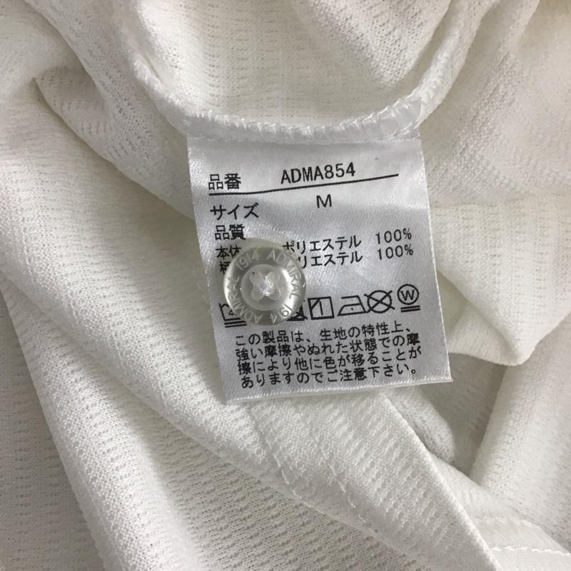 アドミラル Admiral ポロシャツ 半袖 半袖ポロシャツ カラーシャツ 半袖カットソー M ロゴ、文字 白 / ホワイト / メンズ USED 古着 中古 10135513