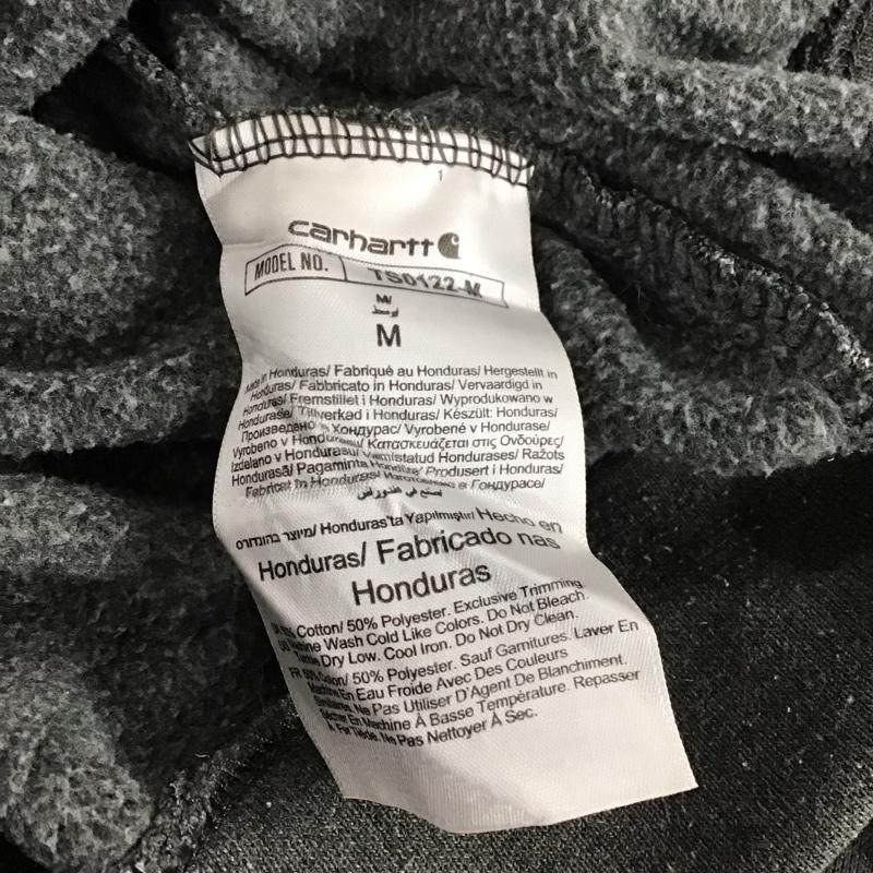 カーハート Carhartt パーカー 長袖 長袖ジップアップパーカー スウェットパーカー M ロゴ、文字 黒 / ブラック / メンズ USED 古着 中古 10141804
