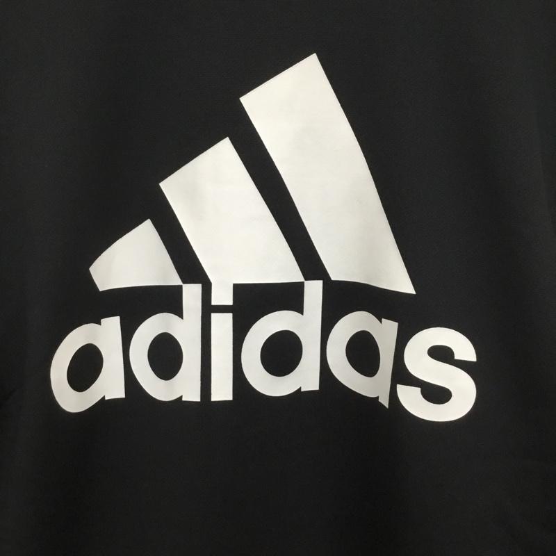 アディダス adidas パーカー 長袖 BR1103 ESSENTIALS ライトスウェットフルジップパーカー L プリント X ロゴ、文字 黒 / ブラック / メンズ USED 古着 中古 10135464