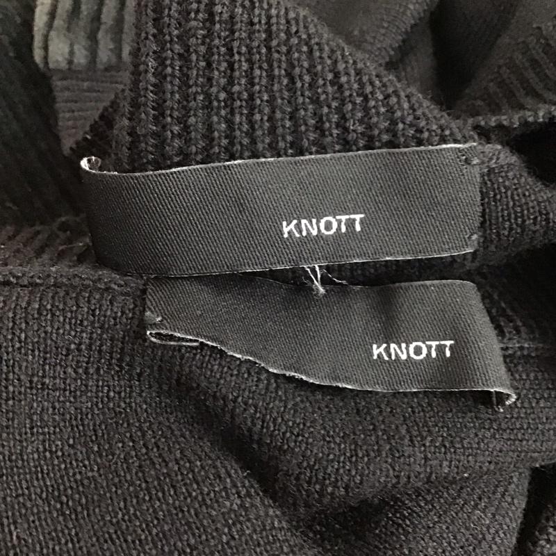 ノット KNOTT セットアップ セットアップ 長袖カットソー カーディガン 2点セット セットアップ 1 無地 黒 / ブラック / メンズ USED 古着 中古 10124105