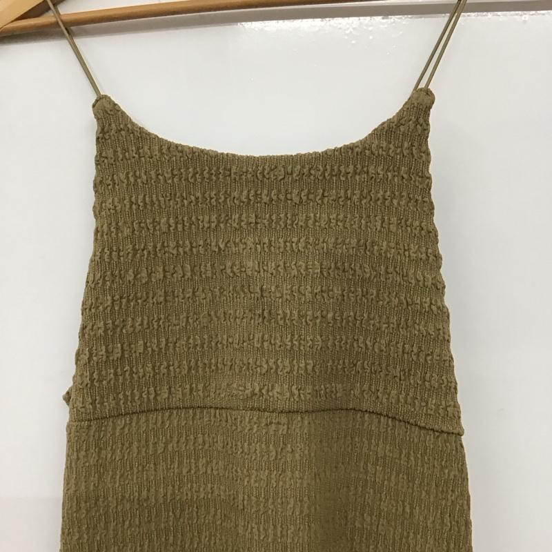 グリーンパークス Green Parks ワンピース ロングスカート 6N23L0H1100 細ひもキャミワンピース ロングワンピース FREE 総柄 ベージュ / ベージュ / レディース USED 古着 中古 10134038
