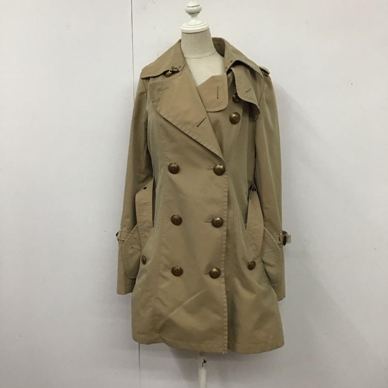 バーバリーブルーレーベル BURBERRY BLUE LABEL コート トレンチコート 40 無地 ベージュ / ベージュ / レディース USED 古着 中古 10119778