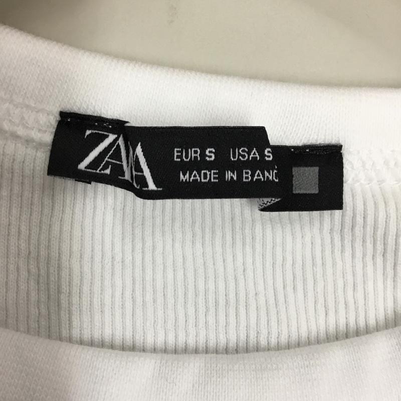 ザラ ZARA Tシャツ 長袖 S 無地 白 / ホワイト / レディース USED 古着 中古 10110840