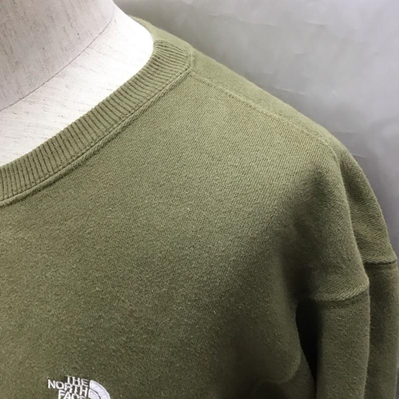 ザノースフェイス THE NORTH FACE トレーナー 長袖 nt61812z 長袖スウェット トレーナー リブスウェットカットソー L ロゴ、文字 カーキ / カーキ / メンズ USED 古着 中古 10111808