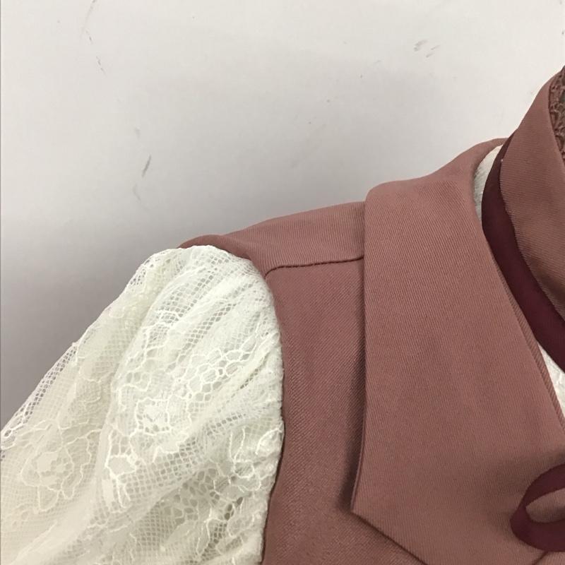 アクシーズファム axes femme ワンピース ロングスカート ロングワンピース 半袖ワンピース フレアスカート ウエスト切り替えワンピース M 無地 白 / ホワイト / X 桃 / ピンク / レディース USED 古着 中古 10107728