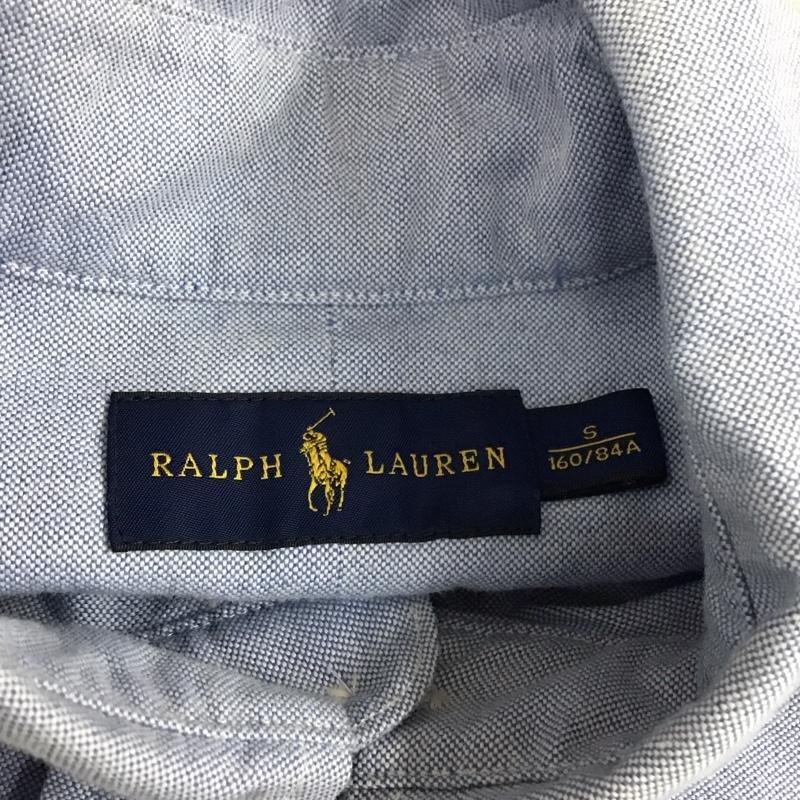 ラルフローレン RALPHLAUREN シャツ、ブラウス 半袖 半袖シャツ カラーシャツ 半袖カットソー ボタンダウンシャツ S ロゴ、文字 水色 / ライトブルー / レディース USED 古着 中古 10118599