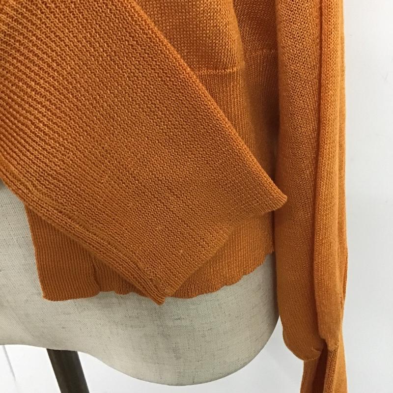 アズールバイマウジー AZUL BY MOUSSY カーディガン 長袖 250FSB70-282D-1 SHEER KNIT CARDIGAN FREE 無地 橙 / オレンジ / レディース USED 古着 中古 10106134