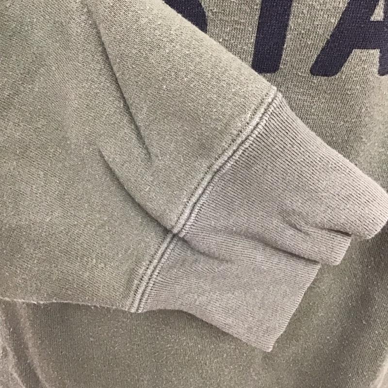 アベイシングエイプ A BATHING APE トレーナー 長袖 長袖トレーナー スウェット クルーネック リブスウェットカットソー L プリント カーキ / カーキ / メンズ USED 古着 中古 10109801