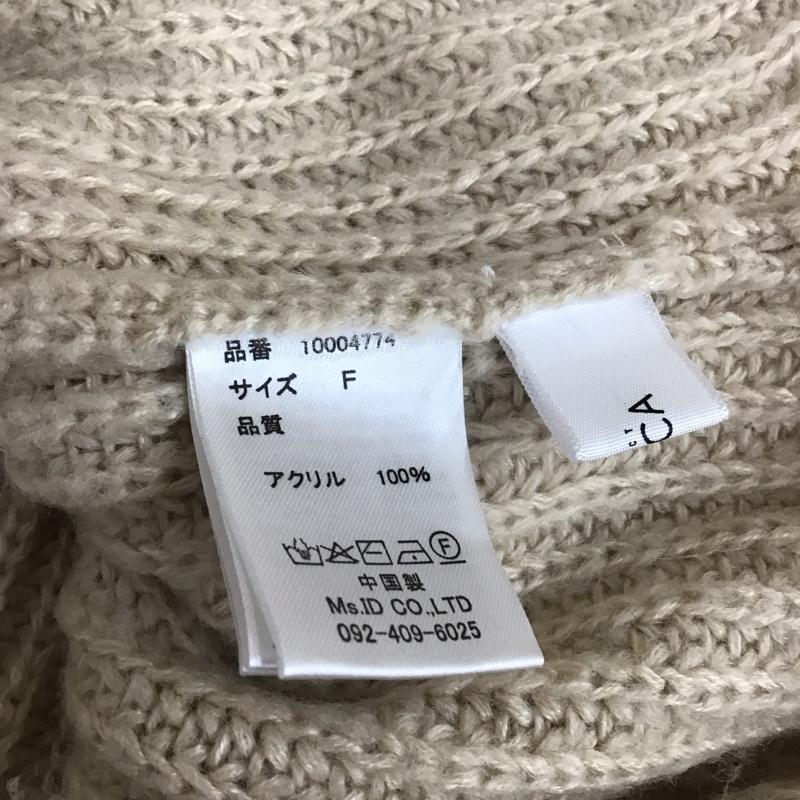 セレクトモカ select MOCA ニット、セーター 長袖 10004774-2 モックネック ハイネック FREE 刺繍 ベージュ / ベージュ /  レディース USED 古着 中古 10112040