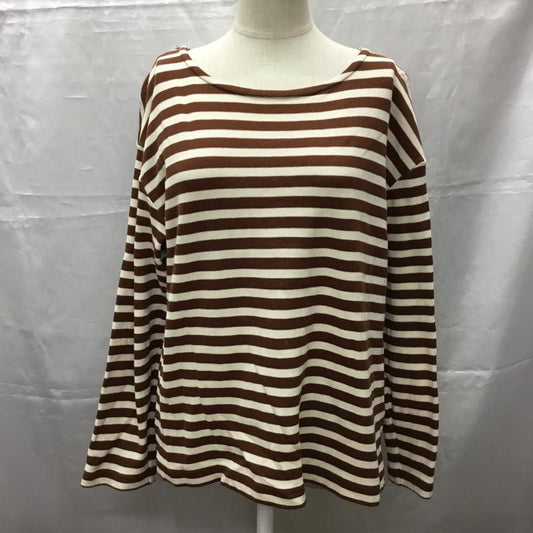 サマンサモスモス Samansa Mos2 カットソー 長袖 1208165 FREE ボーダー柄 茶 / ブラウン / X ベージュ / ベージュ /  レディース USED 古着 中古 10107485