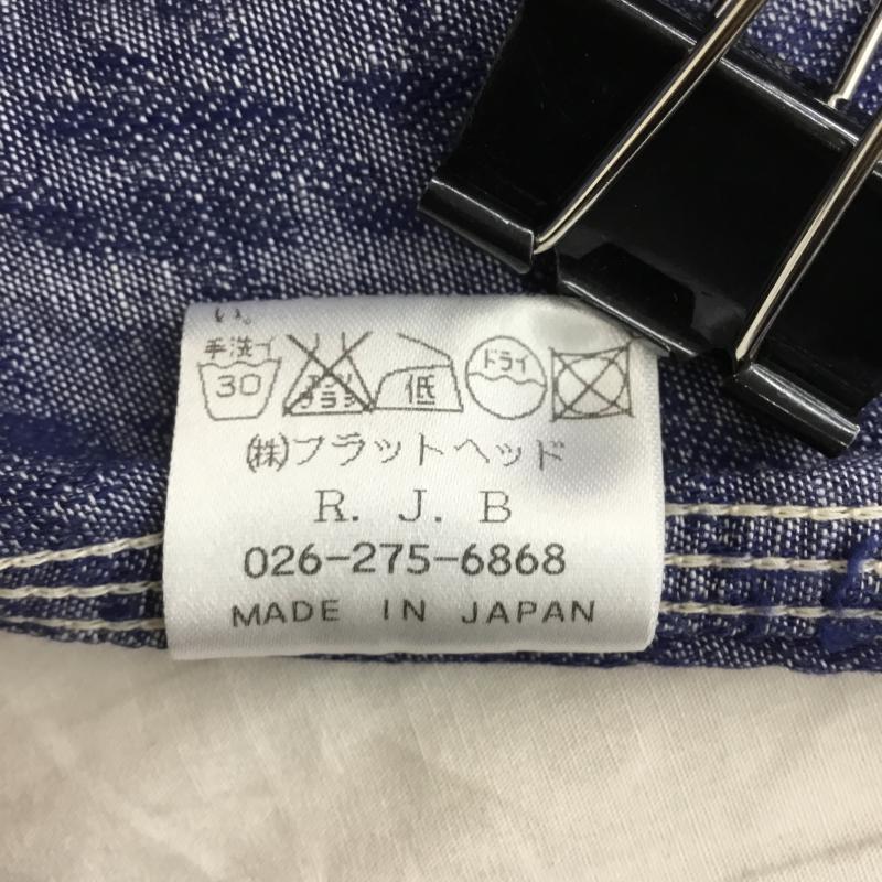 アールジェイビー R.J.B シャツ、ブラウス 半袖 THE FLAT HEAD STEADY BLUE シャンブレー ワーク シャツ 半袖 38 無地 青 / ブルー / メンズ USED 古着 中古 10129790